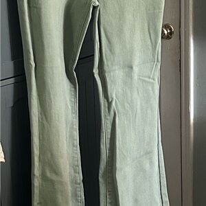 Sage Green Women's Flare Jeans